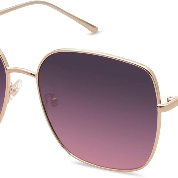 Oversized Metal Frame Sunglasses UV400 Protection Large Flat Lens Unisex - Picture 1 of 5